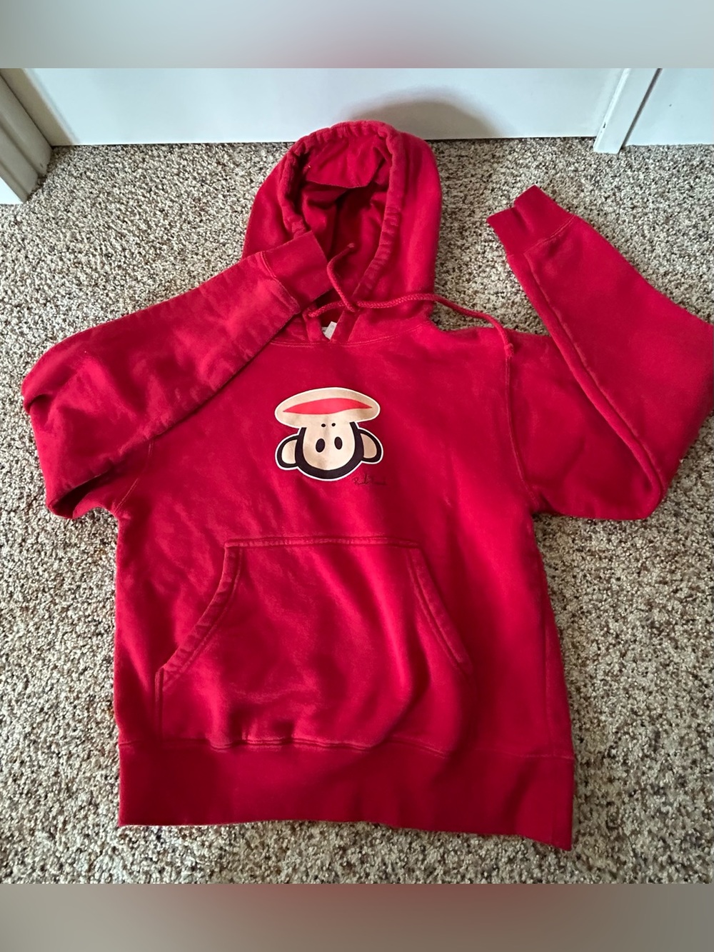 Paul Frank Red Graphic Hoodie with Monkey Logo